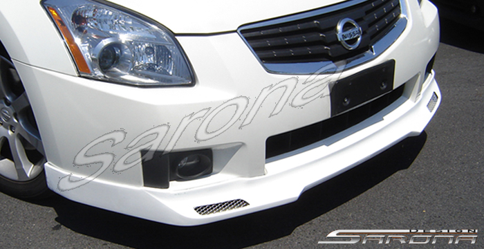 Custom Nissan Maxima Front Bumper Add-on  Sedan Front Lip/Splitter (2007 - 2008) - $290.00 (Part #NS-005-FA)